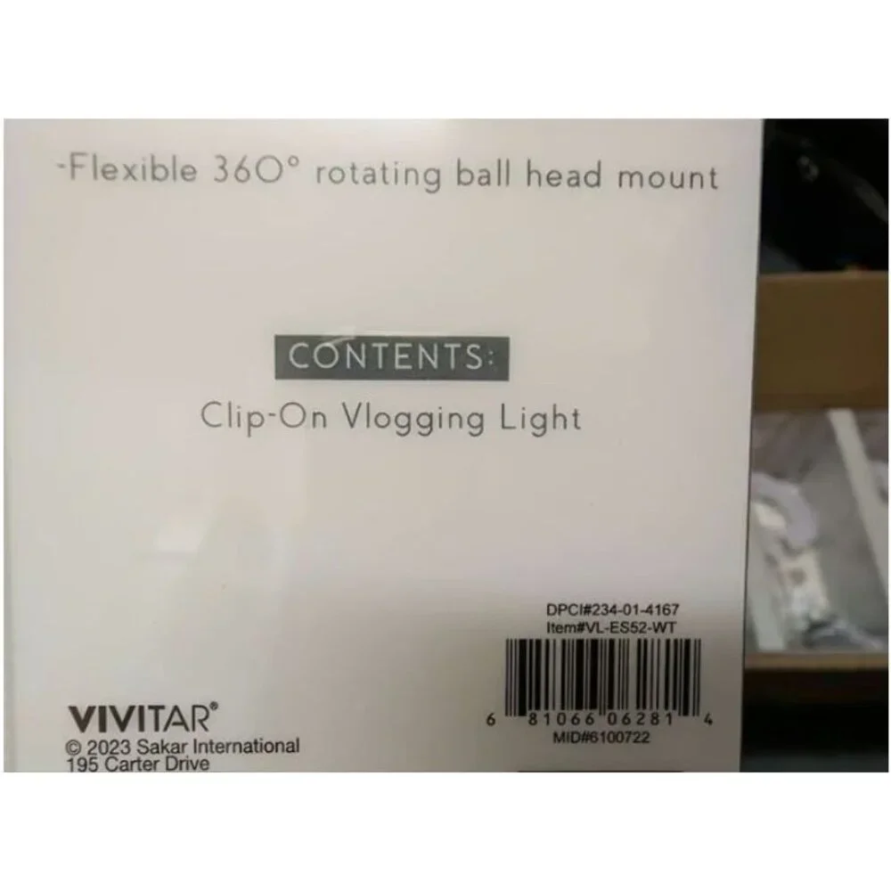 Vivitar Clip-On Vlogging Selfie Ring Light and Clip-on LED (12 items total)